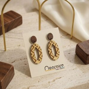Pendientes ovalo grabado